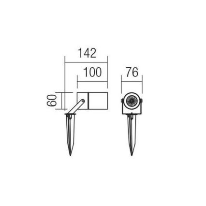 Redo 90183 - Utomhuslampa PIT 1xGU10/35W/230V IP65