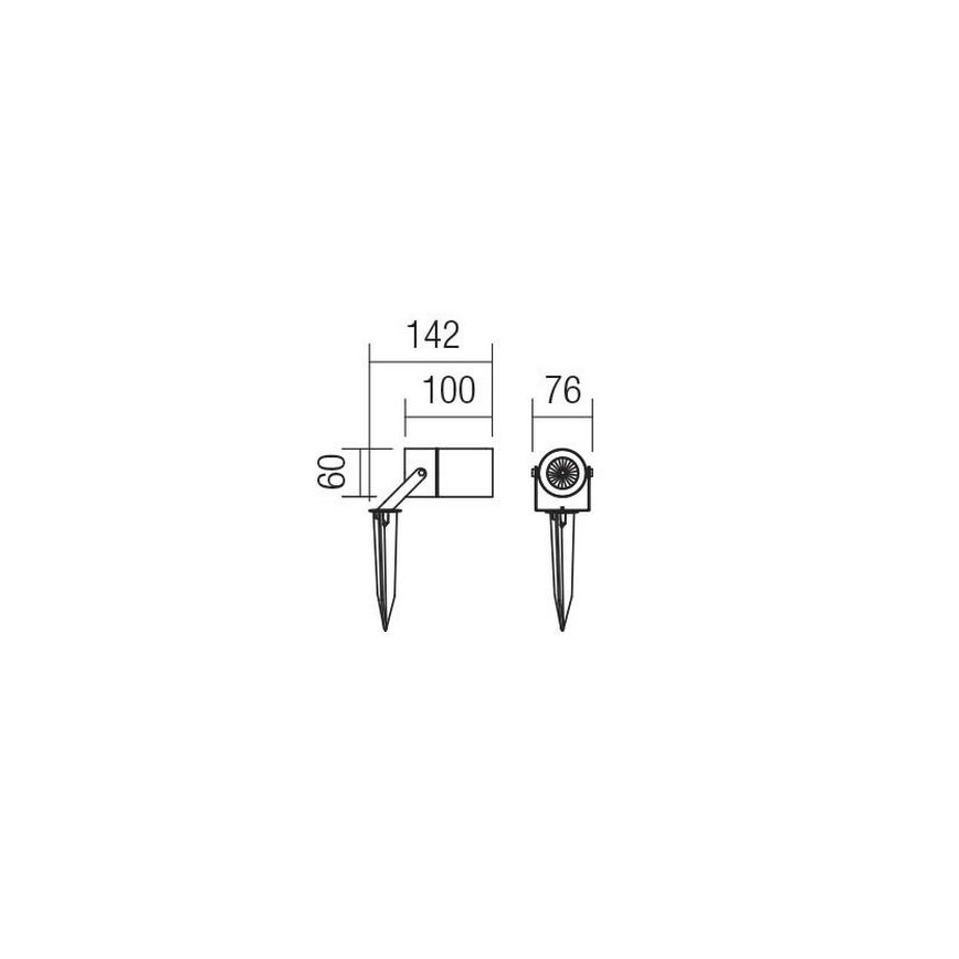 Redo 90183 - Utomhuslampa PIT 1xGU10/35W/230V IP65