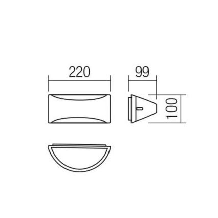 Redo 90191 - LED vägglampa för utomhusbruk SCUDO LED/10W/230V 3000K IP54 antracit