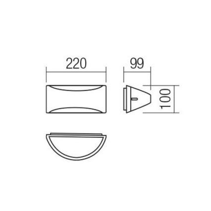 Redo 90192 - LED vägglampa för utomhusbruk SCUDO LED/10W/230V 3000K IP54 brun