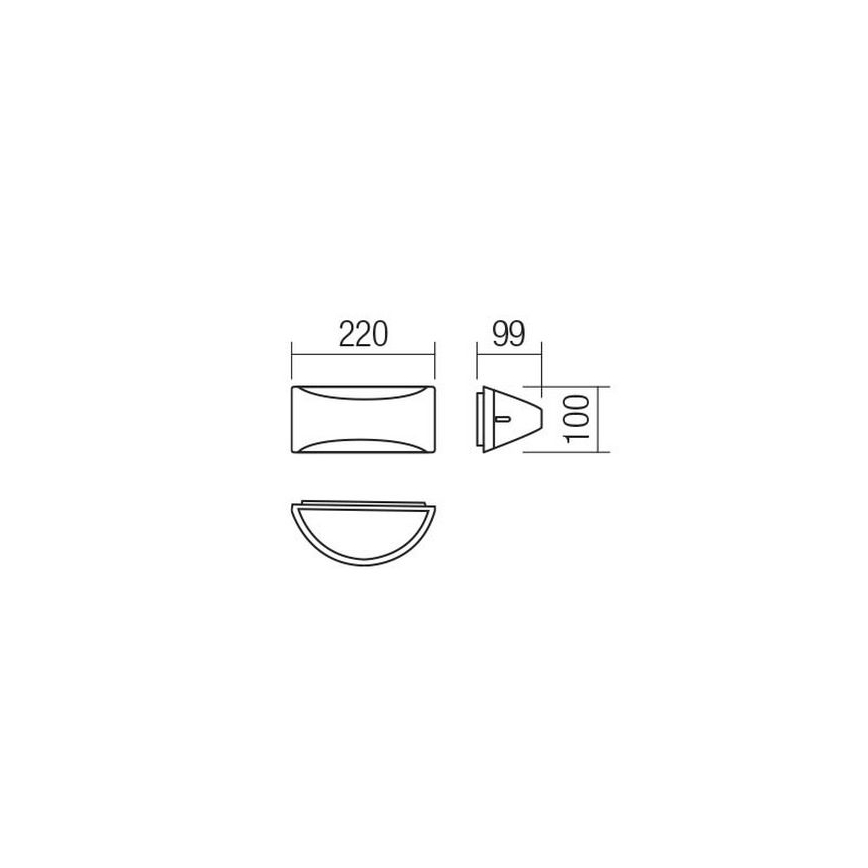 Redo 90192 - LED vägglampa för utomhusbruk SCUDO LED/10W/230V 3000K IP54 brun