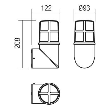 Redo 90197 - Vägglampa för utomhusbruk TRITON 1xE27/28W/230V IP54 koppar
