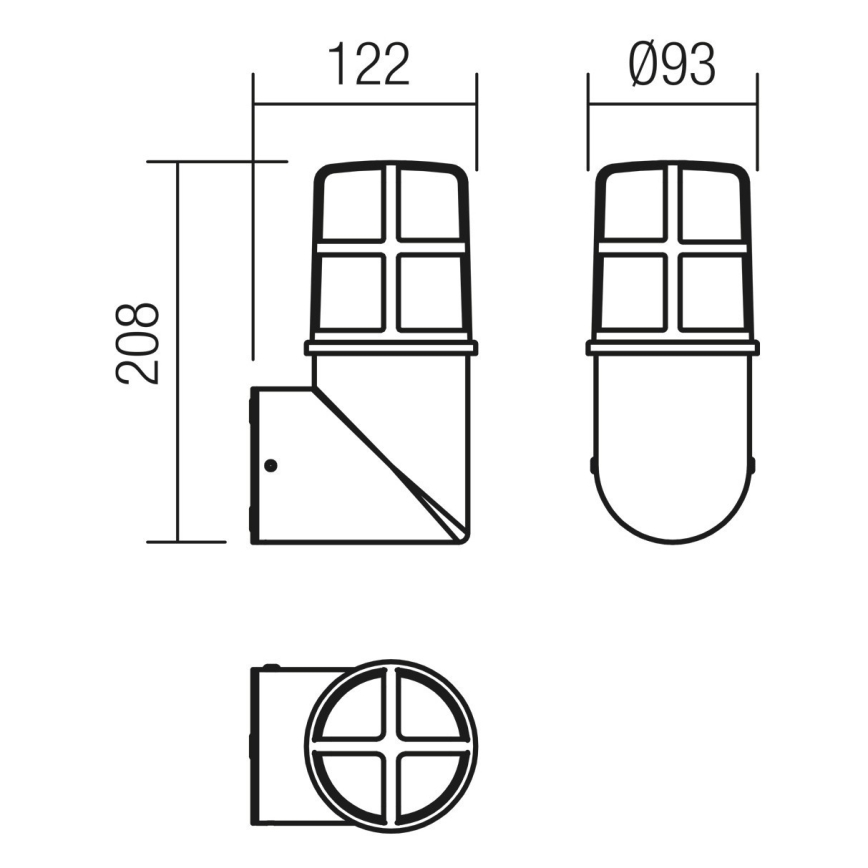 Redo 90197 - Vägglampa för utomhusbruk TRITON 1xE27/28W/230V IP54 koppar