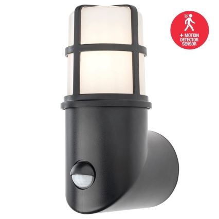 Redo 90201 - Utomhuslampa med sensor TRITON 1xE27/28W/230V IP54 svart