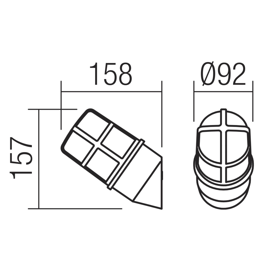 Redo 90202 - Vägglampa för utomhusbruk TRITON 1xE27/28W/230V IP54 mässing