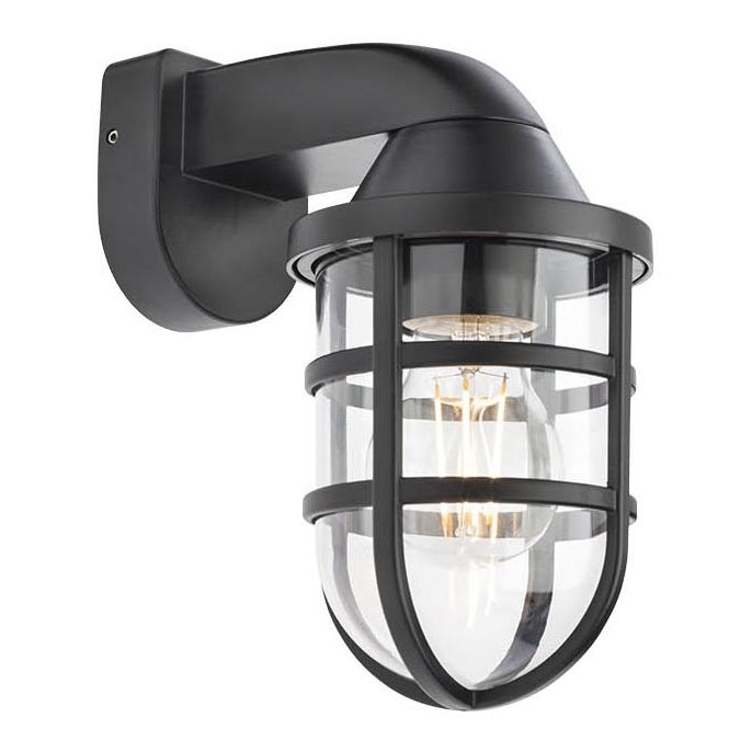 Redo 90207 - Vägglampa för utomhusbruk CAGE 1xE27/28W/230V IP44 svart
