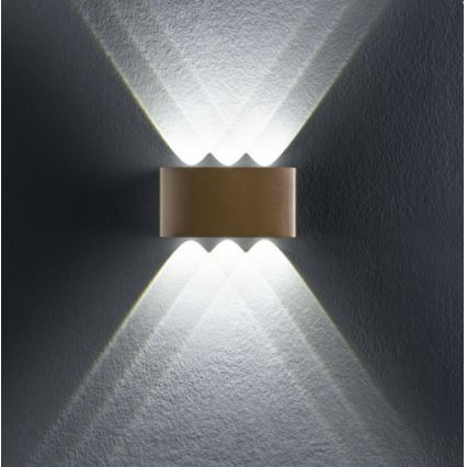 Redo 90226 - LED vägglampa för utomhusbruk FABO LED/6W/230V 3000K IP54 grå