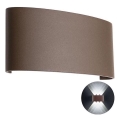 Redo 90227 - LED vägglampa för utomhusbruk FABO LED/6W/230V 3000K IP54 brun