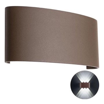 Redo 90227 - LED vägglampa för utomhusbruk FABO LED/6W/230V 3000K IP54 brun