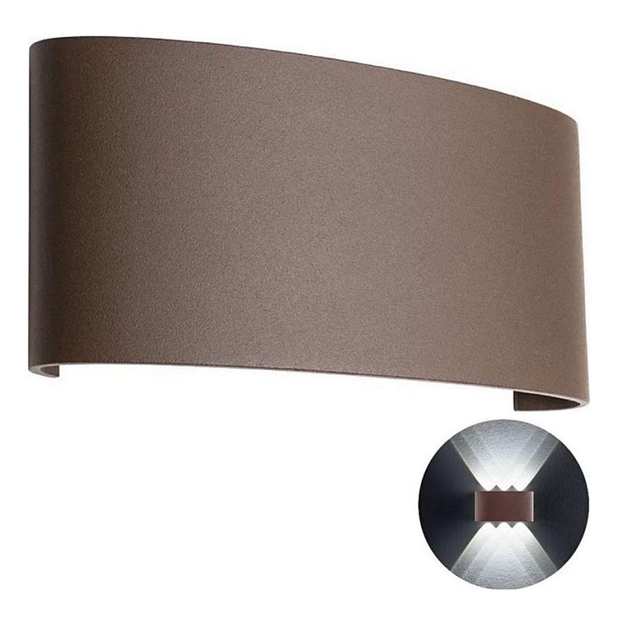 Redo 90227 - LED vägglampa för utomhusbruk FABO LED/6W/230V 3000K IP54 brun