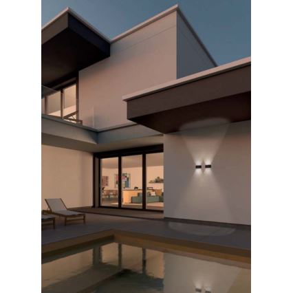 Redo 90227 - LED vägglampa för utomhusbruk FABO LED/6W/230V 3000K IP54 brun