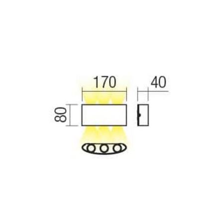 Redo 90227 - LED vägglampa för utomhusbruk FABO LED/6W/230V 3000K IP54 brun