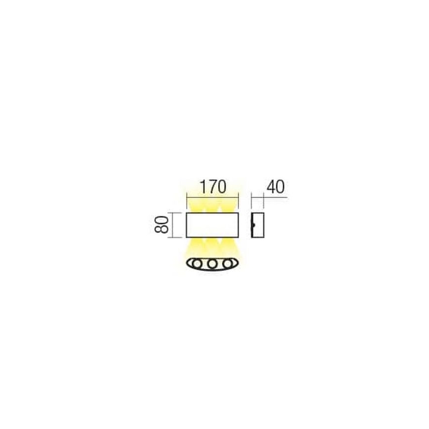 Redo 90227 - LED vägglampa för utomhusbruk FABO LED/6W/230V 3000K IP54 brun