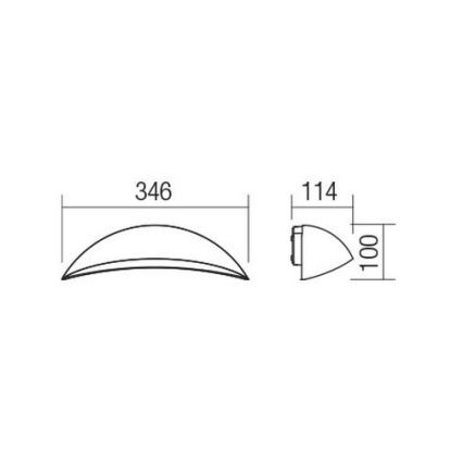 Redo 90235 - LED utomhusvägglampa PALMA LED/18W/230V 3000K IP54 antracit