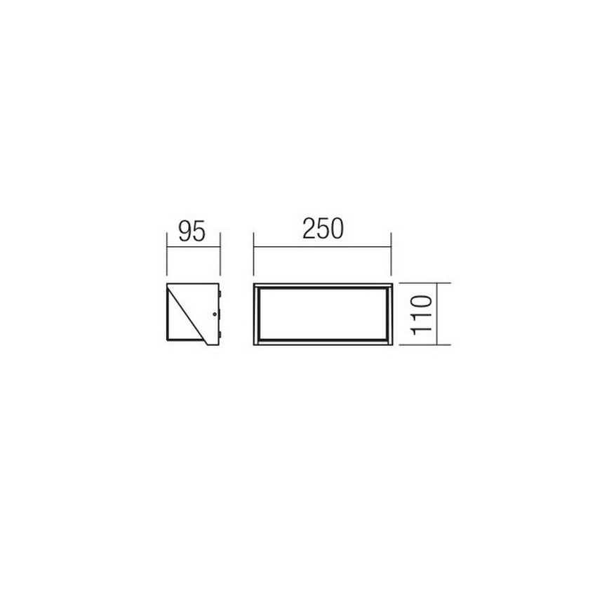 Redo 90239 - LED vägglampa för utomhusbruk SPECTRA LED/16W/230V 3000K IP54 brun