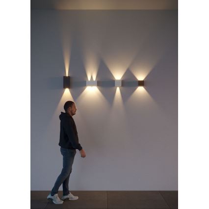 Redo 90294 - LED utomhusväggarmatur VARY 2xLED/10W/230V 3000K IP54 vit