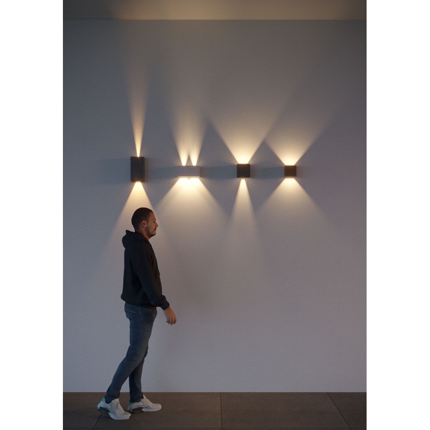 Redo 90298 - LED utomhusvägglampa VARY 2xLED/10W/230V 3000K IP54 brun