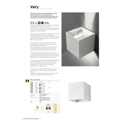 Redo 90302 - LED utomhusvägglampa VARY 4xLED/5W/230V 3000K IP54 antracit