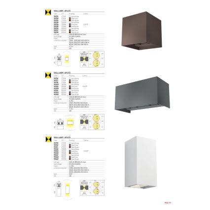 Redo 90304 - LED utomhusväggarmatur VARY 4xLED/5W/230V 3000K IP54 brun