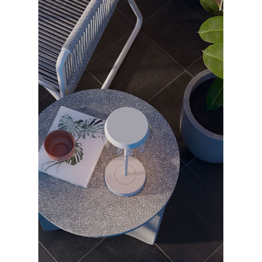 Redo 90306 - LED ljusreglerad bordslampa touch ILUNA LED/2,5W/5V 2700-3000K 3000 mAh IP65 vit