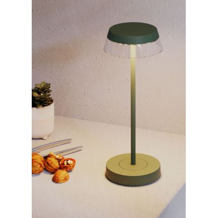 Redo 90309 - LED ljusreglerad bordslampa touch ILUNA LED/2,5W/5V 2700-3000K 3000 mAh IP65 grön