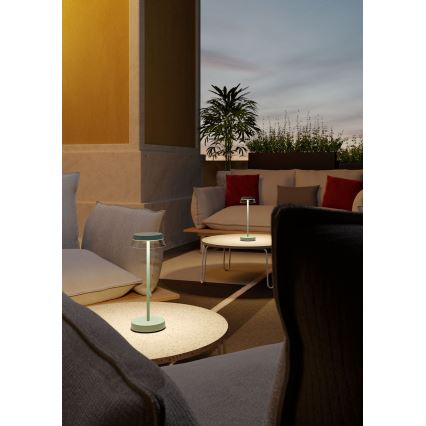 Redo 90309 - LED ljusreglerad bordslampa touch ILUNA LED/2,5W/5V 2700-3000K 3000 mAh IP65 grön