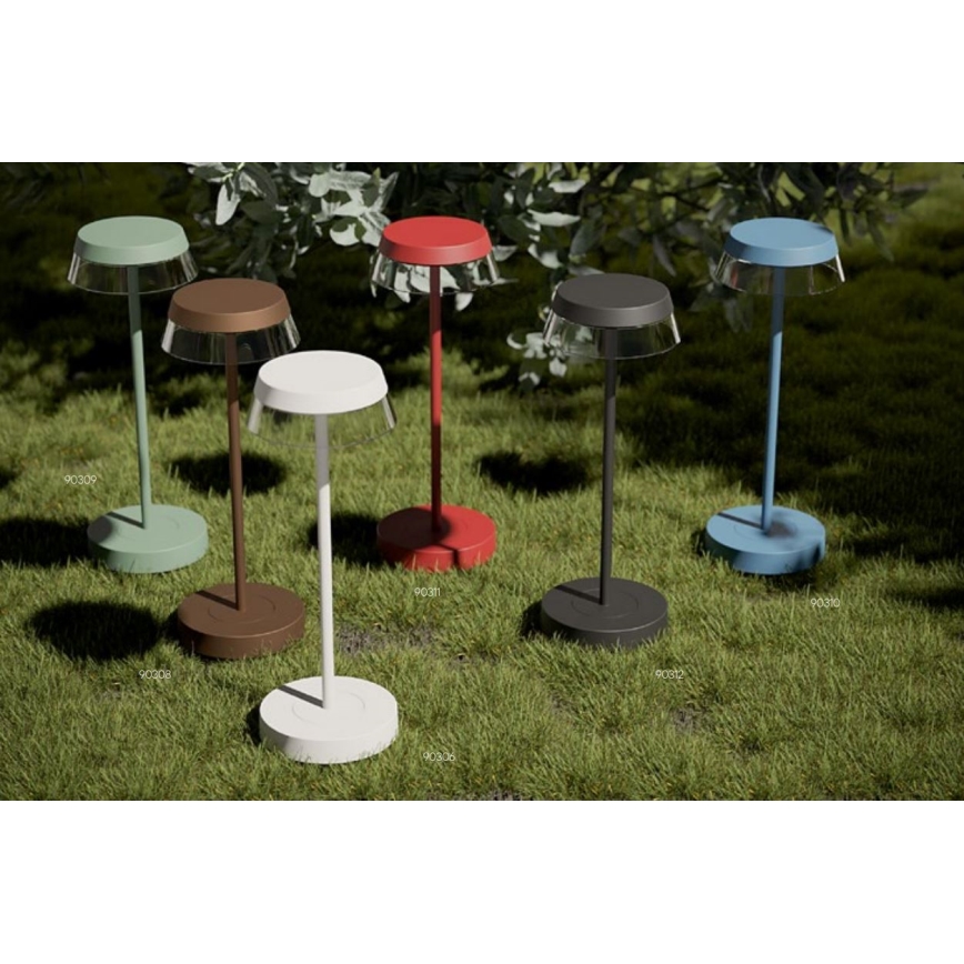 Redo 90309 - LED Dimbart Touchbordslampa ILUNA LED/2,5W/5V 2700-3000K 3000 mAh IP65 grön