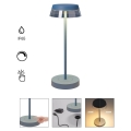 Redo 90310 - LED ljusreglerad bordslampa touch ILUNA LED/2,5W/5V 2700-3000K 3000 mAh IP65 blå