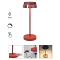 Redo 90311- LED ljusreglerad bordslampa touch ILUNA LED/2,5W/5V 2700-3000K 3000 mAh IP65 röd