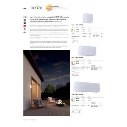 Redo 90320 - LED vägglampa för utomhusbruk KODIAK LED/5W/230V IP65 vit