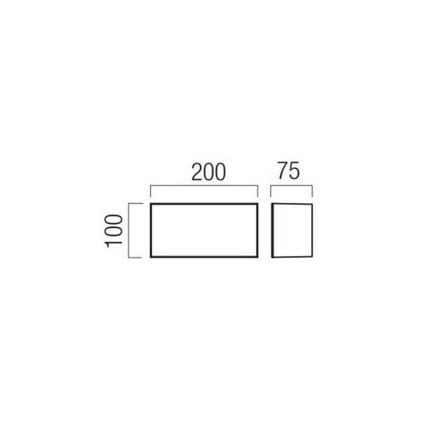 Redo 90325 - LED utomhusvägglampa KODIAK LED/8W/230V 4000K 20 cm IP65 vit