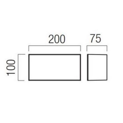 Redo 90326 - LED vägglampa för utomhusbruk KODIAK LED/8W/230V IP65 vit/svart