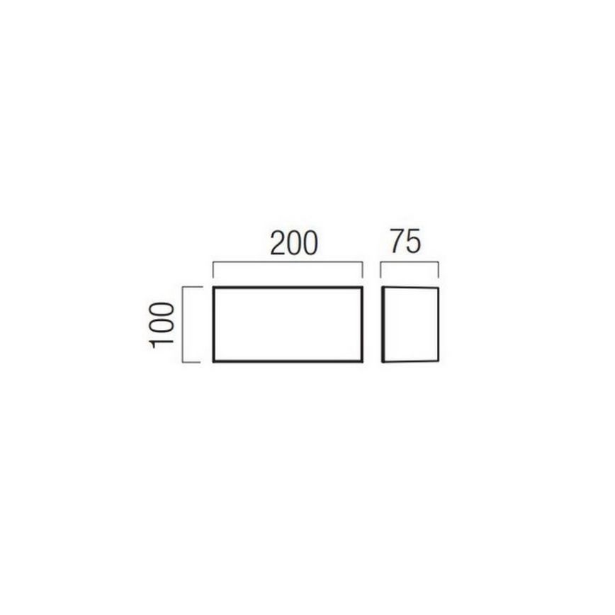 Redo 90326 - LED vägglampa för utomhusbruk KODIAK LED/8W/230V IP65 vit/svart