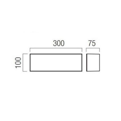 Redo 90329 - LED utomhusvägglampa KODIAK LED/12W/230V 4000K 30 cm IP65 vit