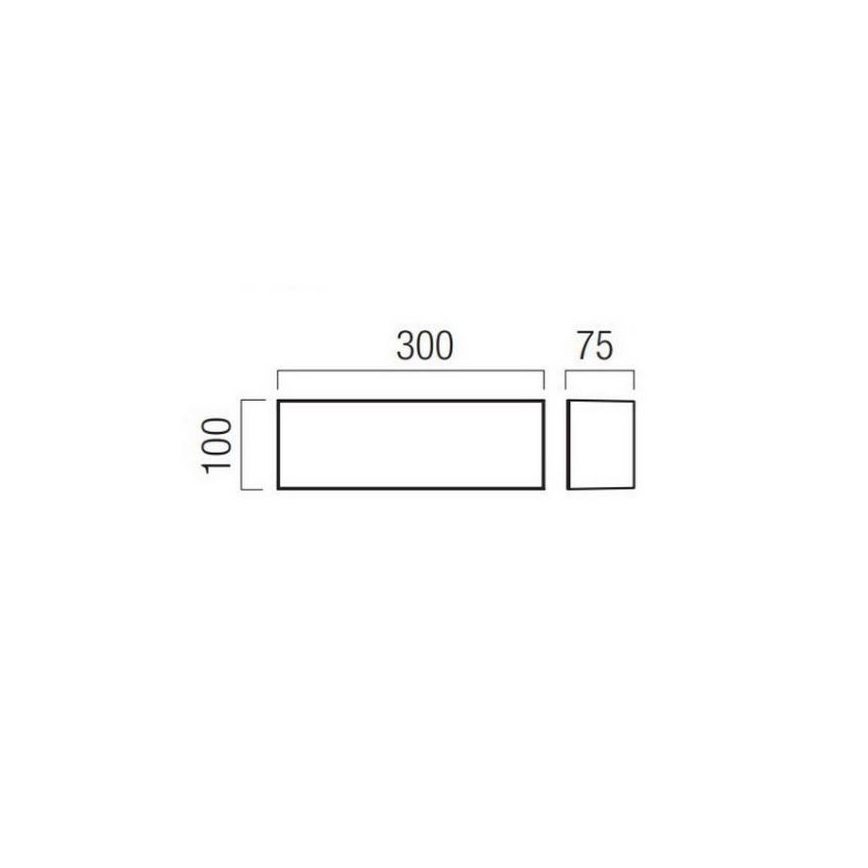 Redo 90329 - LED utomhusvägglampa KODIAK LED/12W/230V 4000K 30 cm IP65 vit