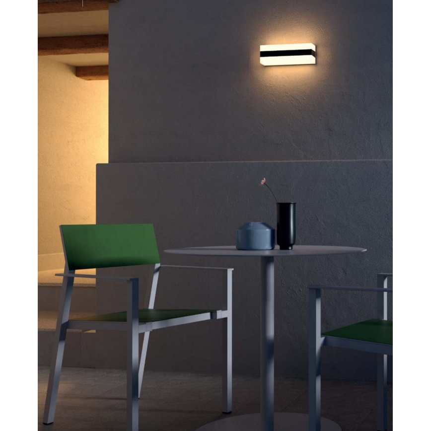 Redo 90330 - LED vägglampa för utomhusbruk KODIAK LED/12W/230V IP65 vit/svart