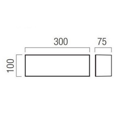 Redo 90330 - LED vägglampa för utomhusbruk KODIAK LED/12W/230V IP65 vit/svart