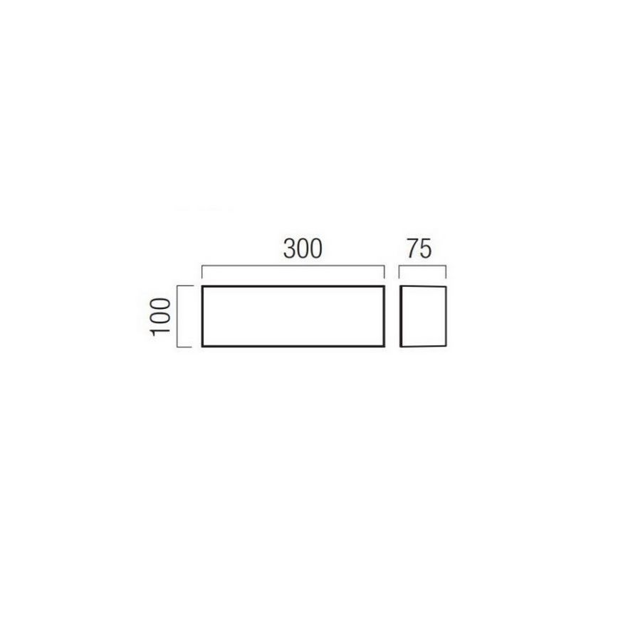 Redo 90330 - LED vägglampa för utomhusbruk KODIAK LED/12W/230V IP65 vit/svart