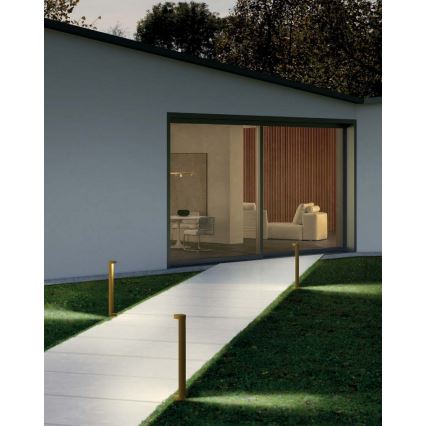 Redo 90366 - LED utomhuslampa ZEUS 11,5W/230V 3000K 75 cm IP54 brun