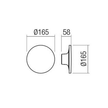 Redo 90369 - LED utomhus väggarmatur AURA LED/8W/230V 3000K IP65 antracit