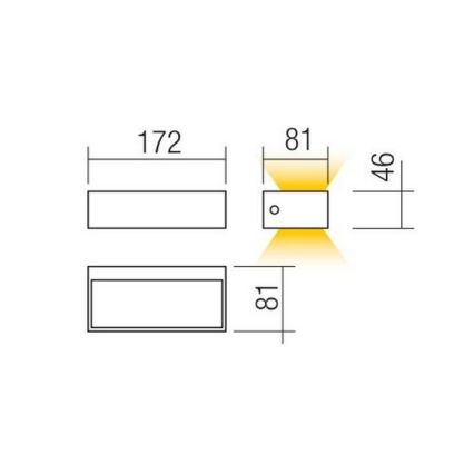 Redo 90372 - LED vägglampa för utomhusbruk LAMPRIS LED/9,5W/230V IP65 vit