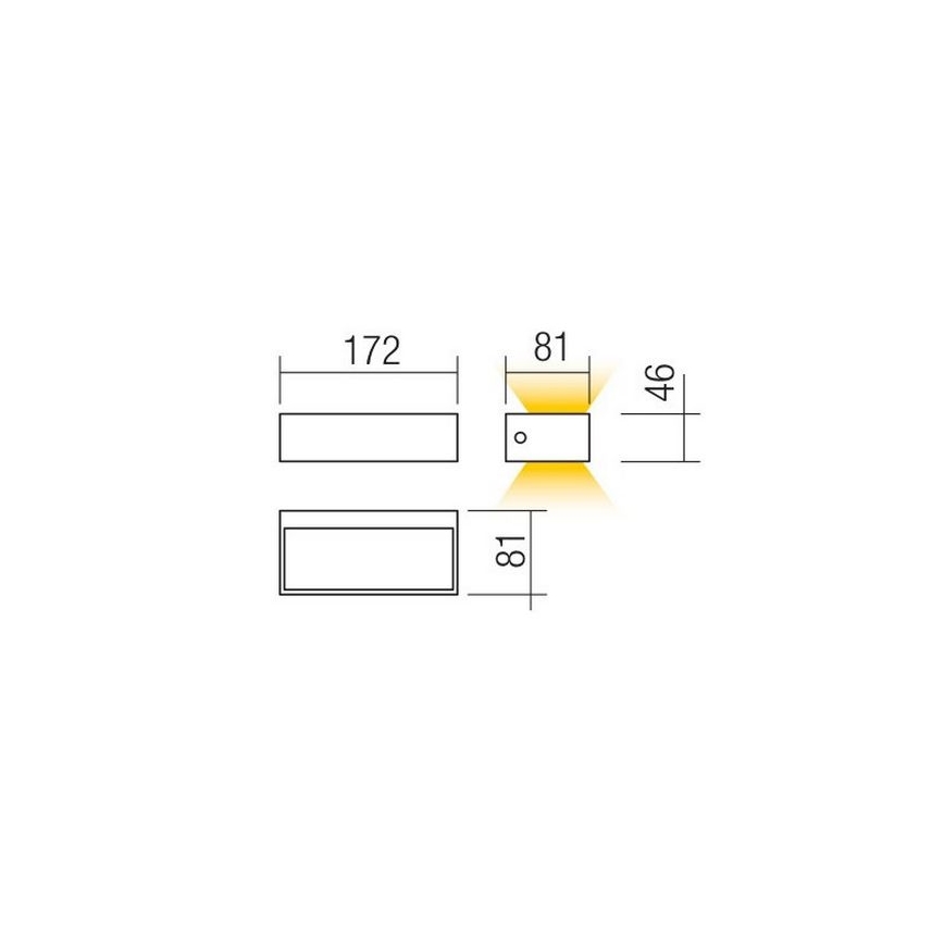 Redo 90372 - LED vägglampa för utomhusbruk LAMPRIS LED/9,5W/230V IP65 vit