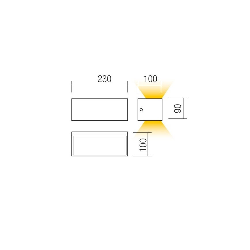 Redo 90373 - LED vägglampa för utomhusbruk LAMPRIS LED/13W/230V IP65 vit
