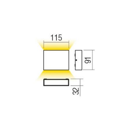 Redo 90375 - LED utomhusvägglampa KAMAL LED/6W/230V 3000K IP54 vit