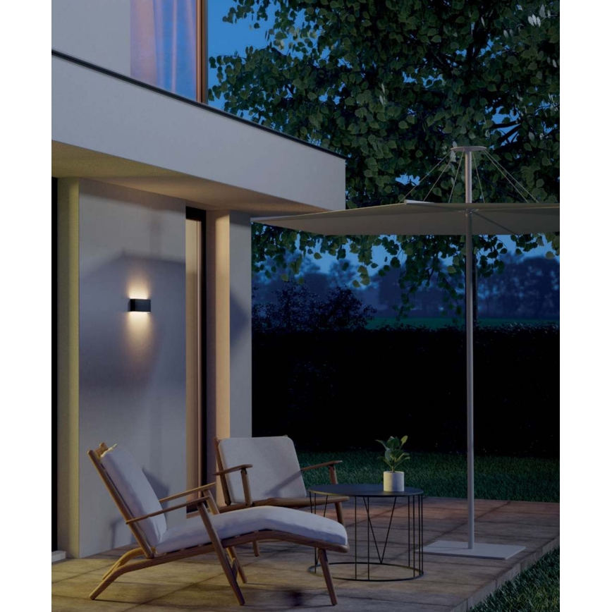 Redo 90376 - LED vägglampa för utomhusbruk KAMAL LED/4,4W/230V 3000K IP54 grå