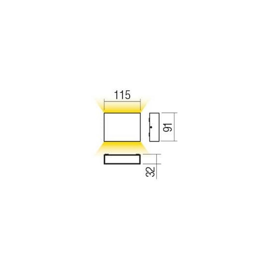 Redo 90377 - LED vägglampa för utomhusbruk KAMAL LED/4,4W/230V 3000K IP54 brun