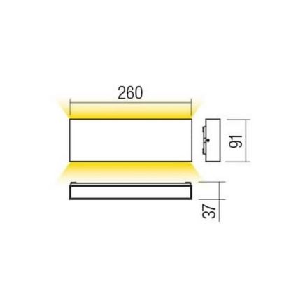 Redo 90387 - LED vägglampa för utomhusbruk KAMAL LED/15W/230V 3000K IP54 vit
