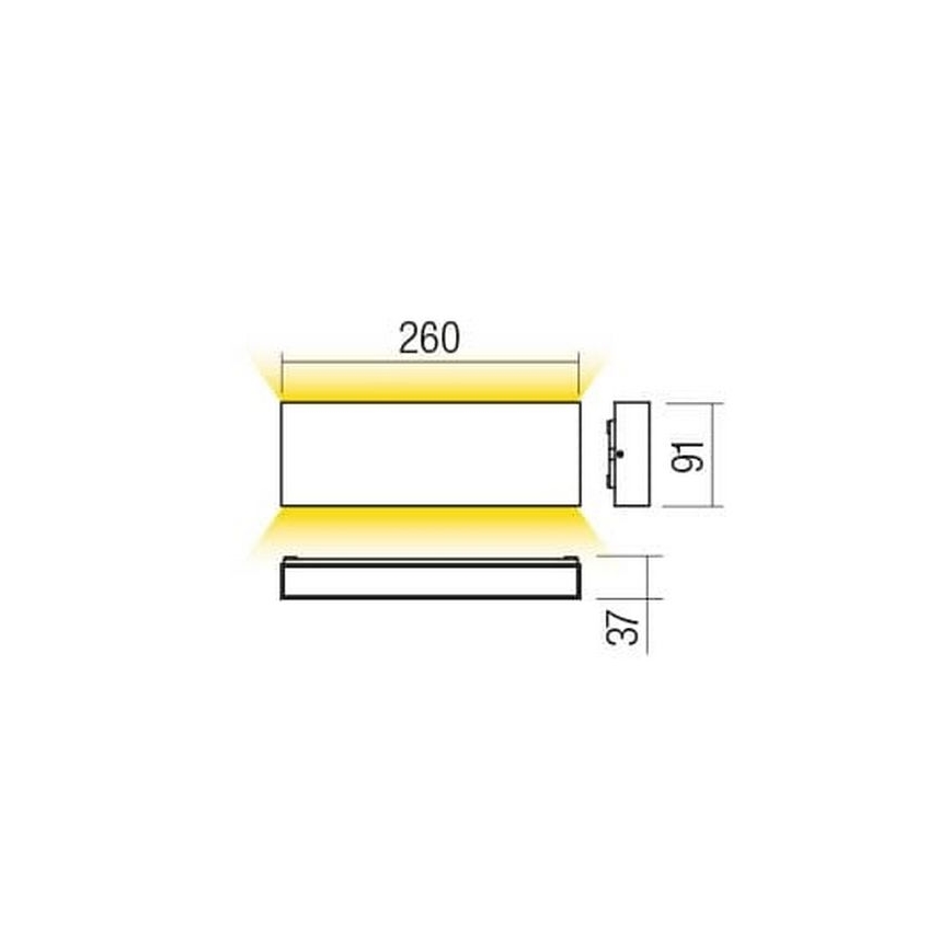 Redo 90387 - LED vägglampa för utomhusbruk KAMAL LED/15W/230V 3000K IP54 vit