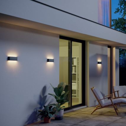 Redo 90388 - LED vägglampa för utomhusbruk KAMAL LED/15W/230V 3000K IP54 grå