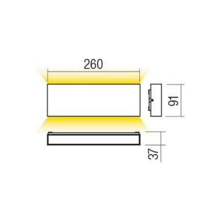 Redo 90388 - LED vägglampa för utomhusbruk KAMAL LED/15W/230V 3000K IP54 grå